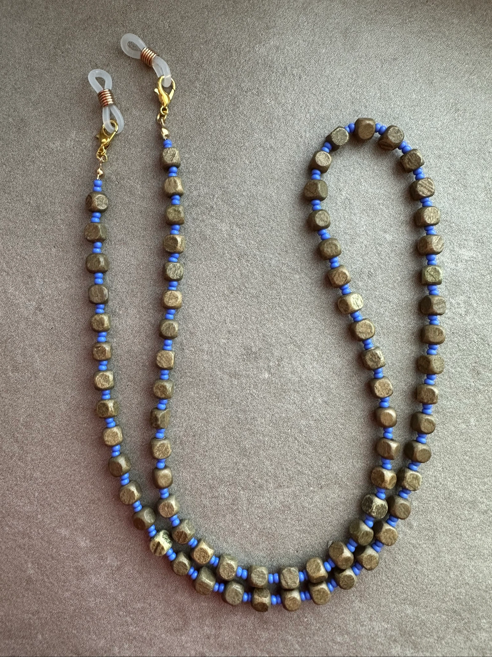 Brilkoord blauw en bruin
